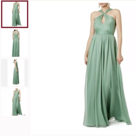 COPY - Halston Heritage sea foam gown size 10 - Picture 1 of 6